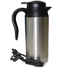 12V24V Автомобильная бутылка для воды с подогревом из нержавеющей стали, Электрический чайник в автомобиле, термосы для путешествий, автоматическая бутылка для кипячения воды