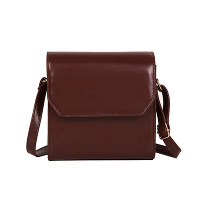 Ретро-сумки, женская сумка, сумка на плечо, сумка для телефона, сумка-мессенджер, маленькая квадратная сумка для девочек, Повседневная сумка, сумка для студентов, женская сумка из искусственной кожи - Цвет: Dark Brown