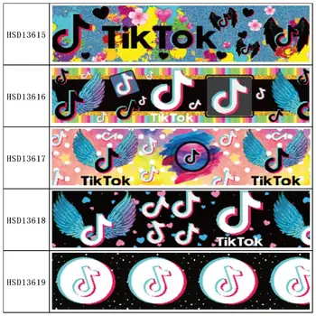 

HSDCraft Free shipping 25MM 38MM 75MM Heat Transfer Printed Grosgrain ribbon for diy hair bow