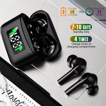

TWS 5.2 bluetooth earphone shock bass wireless LED display Touch control auriculares headset earbuds For iPhone Xiaomi All Smart