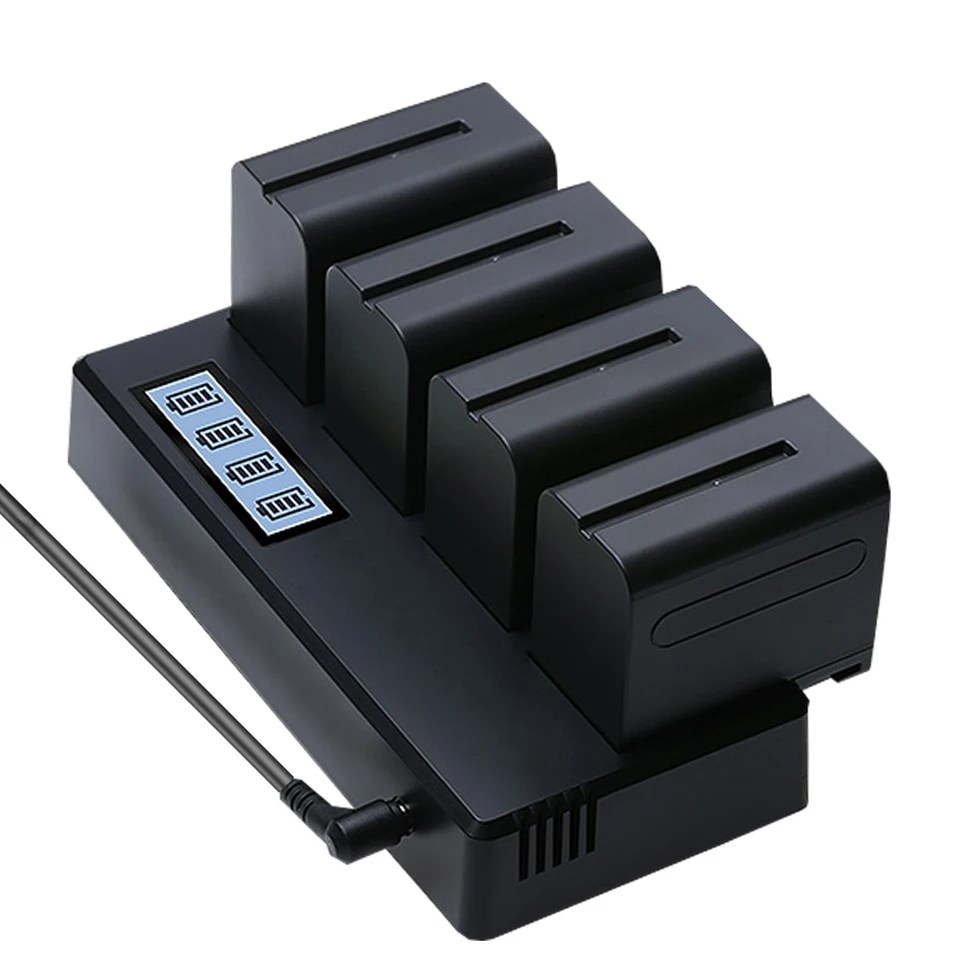 JYJZPB 4-Channel NPF Fast Charger For Sony NP-F750 970 550 570