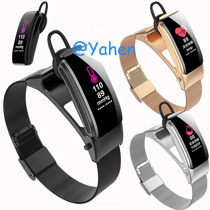 

Smart TalkBand Bracelet with Bluetooth Headset Talk Wristwatch Band Pedometer Sleep Monitor Strap VS B3 B5 For ios Huawei phone
