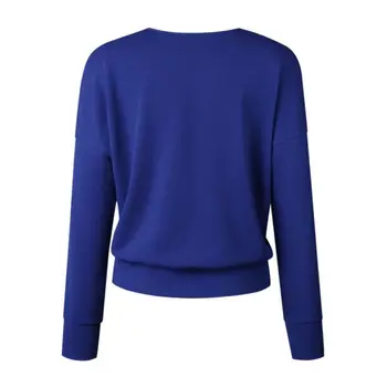 

Sexy Deep V Neck Long Sleeve Knitted Tops Women Sweater Winter Casual Pullovers Female Jumpers Autumn Sweaters