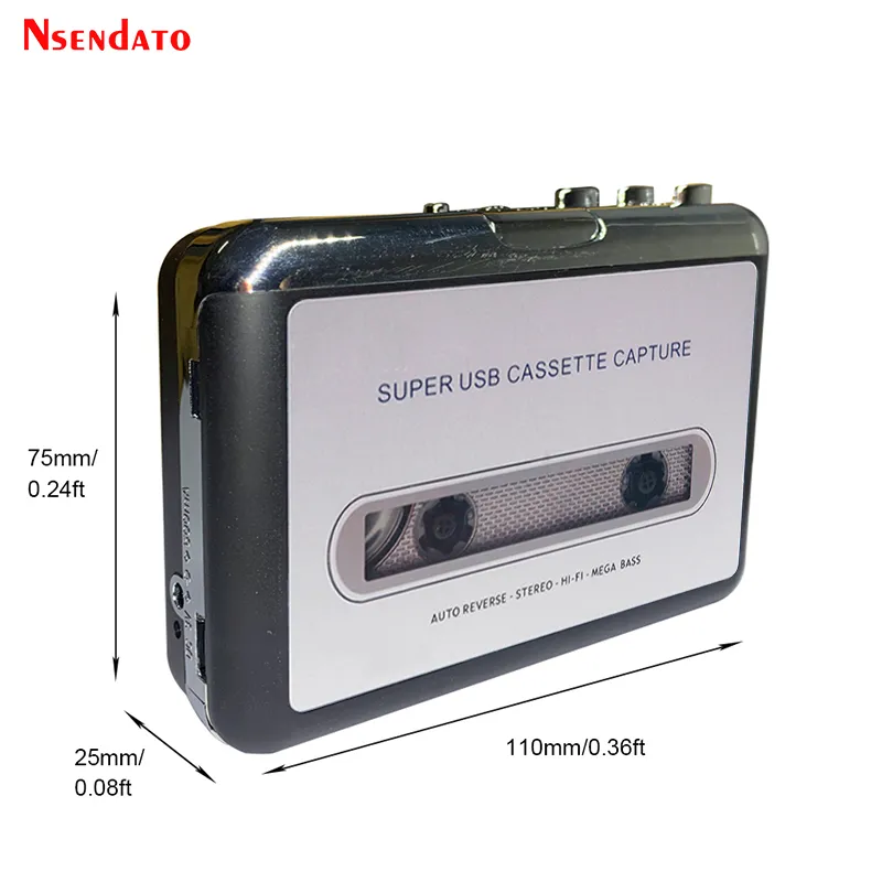 Lecteur radio de capture de cassette USB portable, convertisseur
