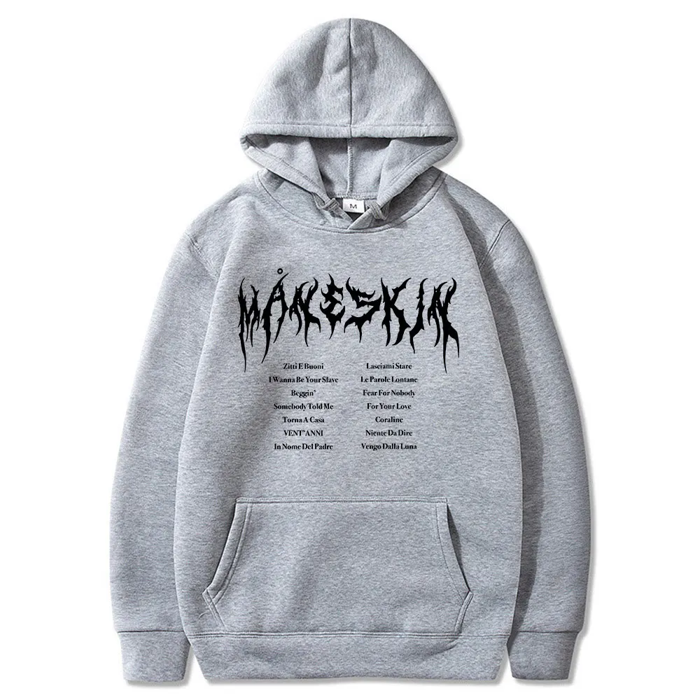 Maneskin Unisex Streetwear Hoodie Men\'s Hooded Sweatshirts Branded Men\'s Clothing Fashion Oversized Hoodies Tops Clothes