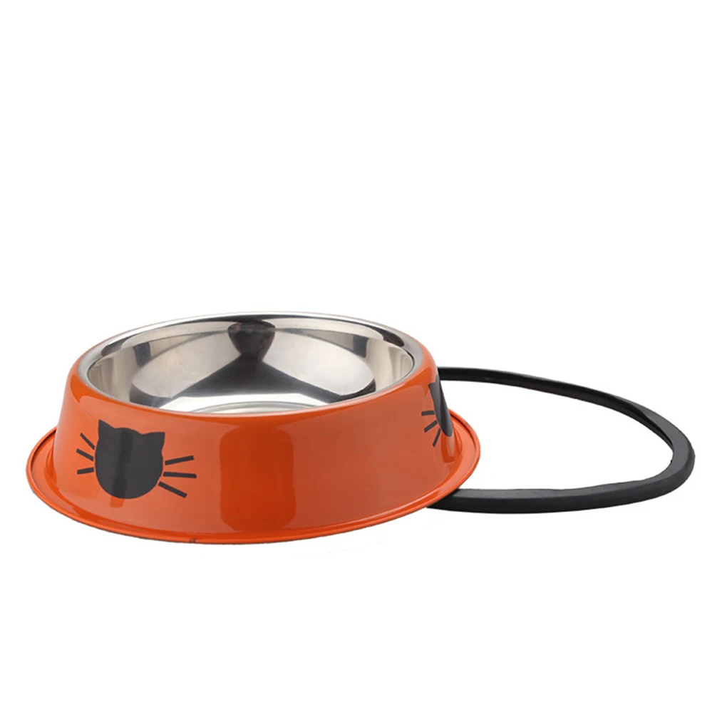 Stainless Cat Bowls Pet Steel Bowl Set Food Water Bowl for Dogs and Cats Anti-skid Feeder Supplies for Small Dogs Cats