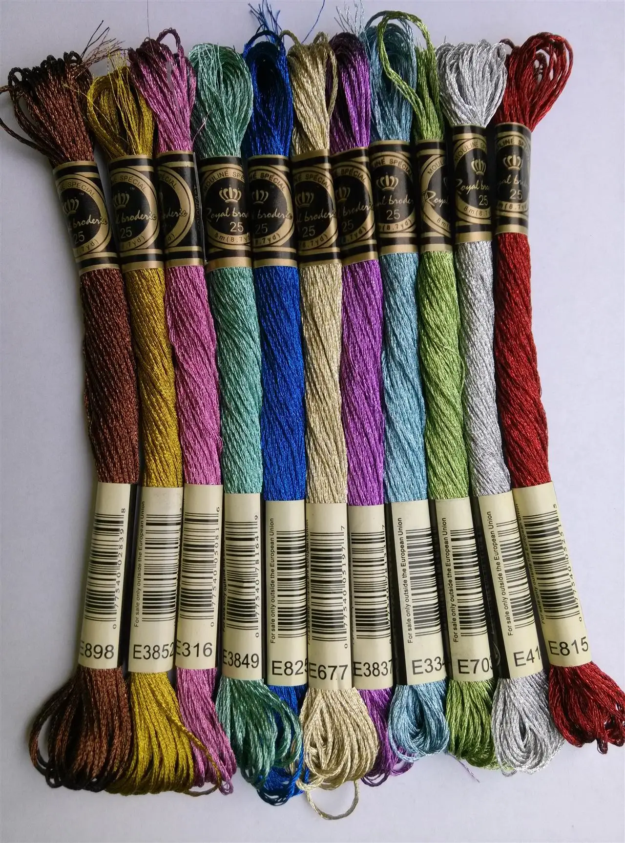 Топ 1 шт./цветная вышивка крестиком золотые и серебряные нитки/вышивка нитки для