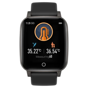 

T1 Women Men Smart Watch Body Temperature Measure Waterproof Heart Rate Monitor Message Display Bluetooth Smartwatch Thermometer