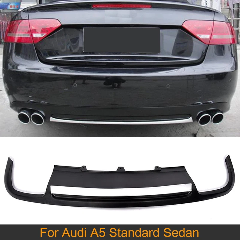 PU диффузор губа на задний бампер для Audi A5 4 двери Стандартный 2008-2011 Non-Sline