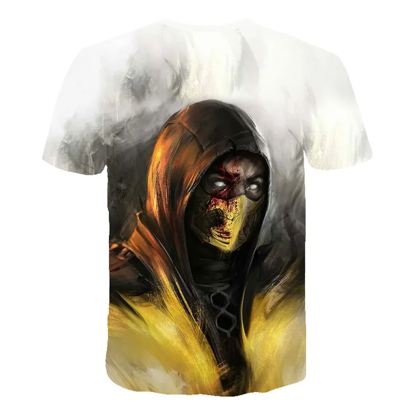Коллекция года, летняя футболка с 3D принтом «mmoral Kombat 11» популярная футболка для мальчиков высококачественный мягкий Классический Топ в стиле Харадзюку
