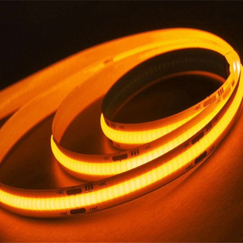 

no dark 2700K to 6500K cri 90 White color for TV background COB led strip 512 LEDs/m 24V 8mm
