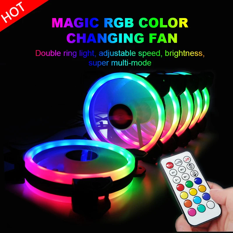 Coolmoon-ventilador para Computador Rgb Ventilador Resfriador para Computador com Mudança de Cor Colorida Ventilador Silencioso Ventiladores e resfriadores - Imagem 3