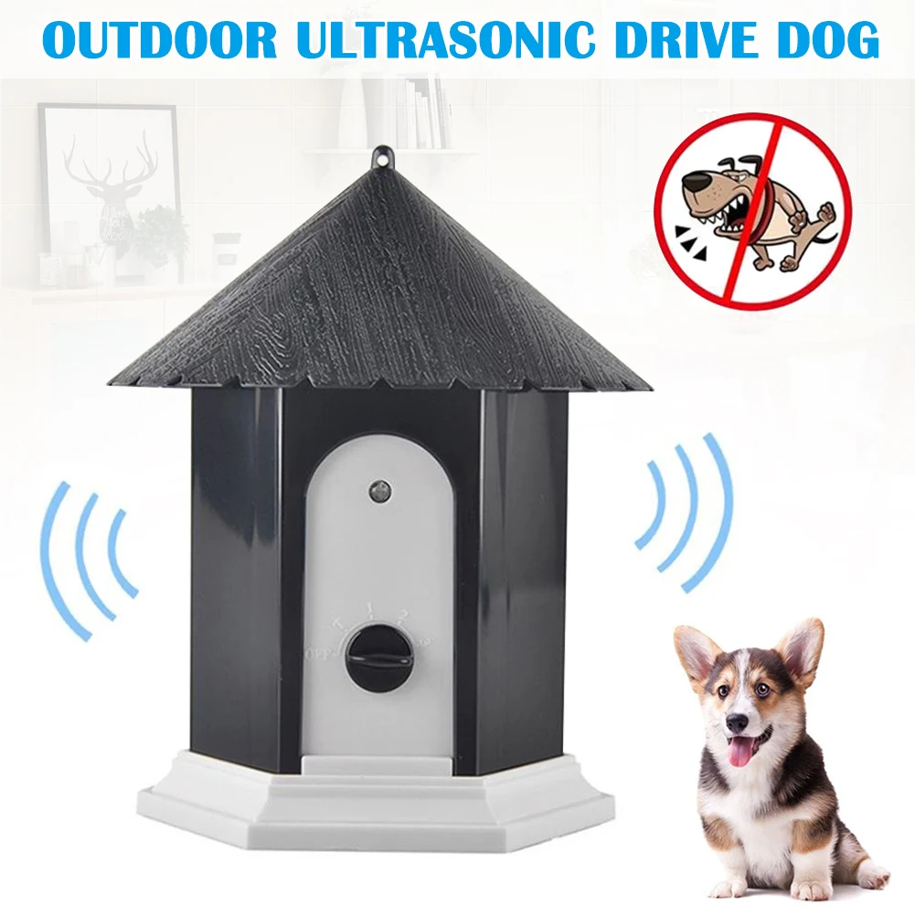 Anti Barking Device Ultrasonic Bark Control Training Tool Stopper Pavilion Shape for Dogs Outdoor Dropshipping FAS
