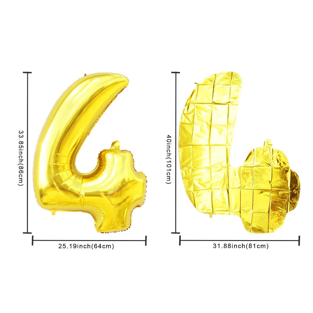 40 дюймов День рождения воздушный шар из фольги для вечеринок номер шарики для свадебного украшения день рождения globos сувенир внимание баллон для детей