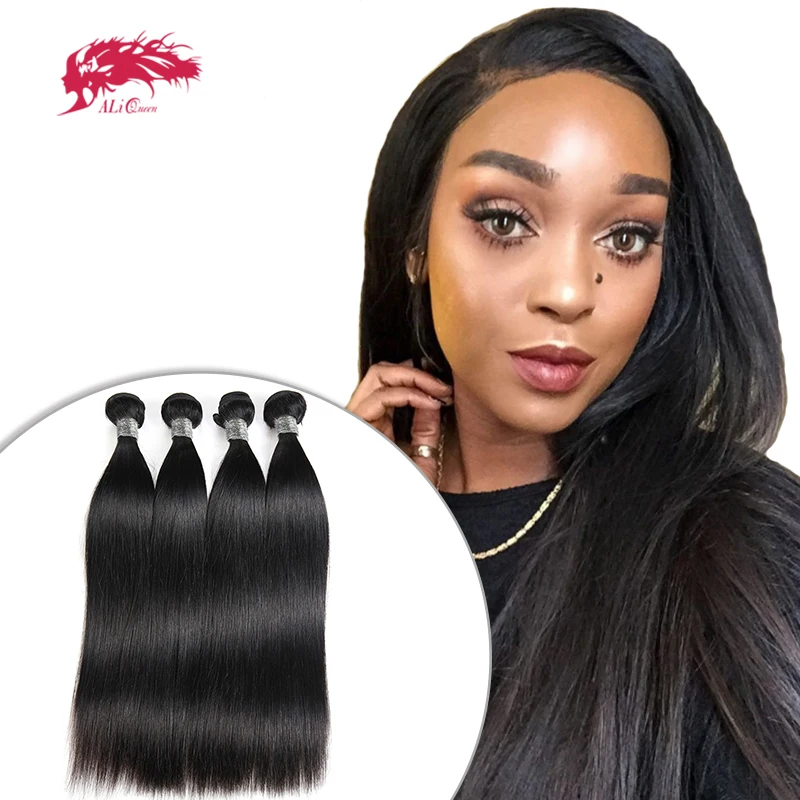 Перуанские Прямые Человеческие волосы Remy плетеные пучки 10 30 дюймов смешанная