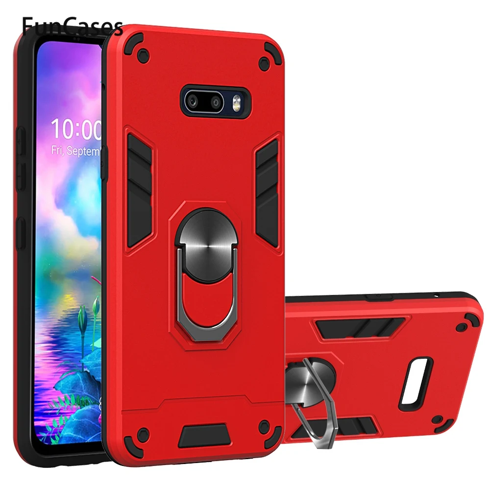 Custodie Per Telefoni Cellulari Lg K50 Supporto Per Anelli In Metallo Morbido Morbido Tpu Protector Per Estojo Lg Accessori Q60 G8X K30 K40