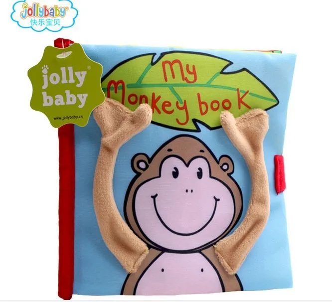 

Jollybaby Baby Stereo xiang zhi Monkey Cloth Book ENLIGHTEN Infant Early Childhood Educational Toy Tear Rotten Cloth Book
