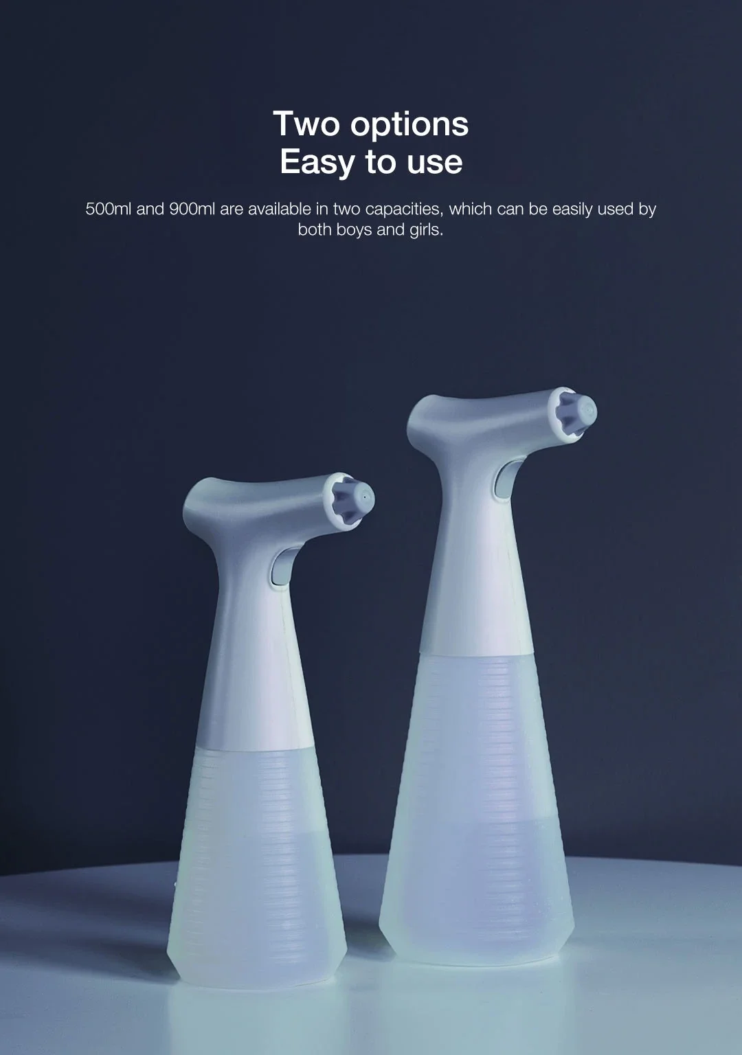 Xiaoda 550ML/900ML Electric Automatic Watering Can Two Spray Modes Adjuatable Disinfection Spray Bottle Garden Mister Sprayer