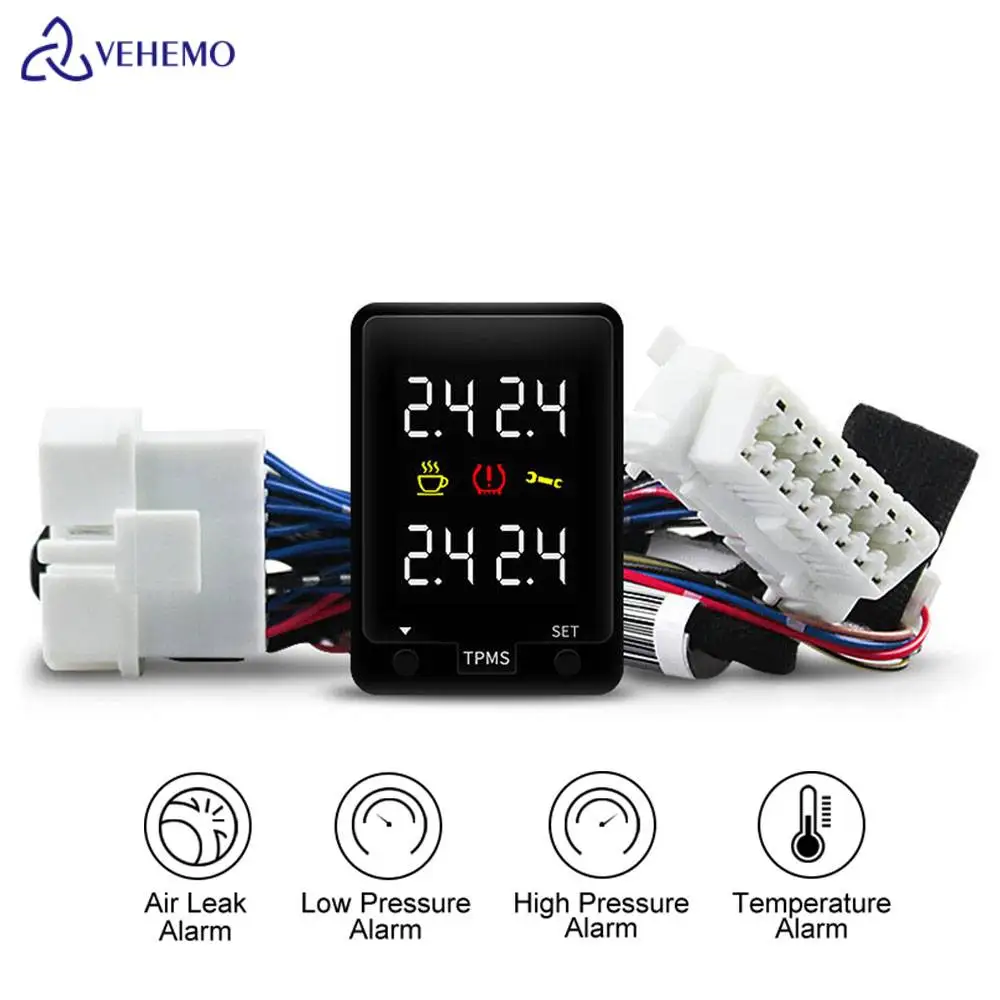 TPMS автомобильный Многофункциональный БД цифровой монитор давления в шинах для
