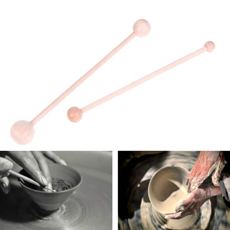 2pcs Durable Ceramic Clay Pottery Carving Sculpting Modeling Tool Handmade Kits DIY Decor Fimo Clay Home Handicraft Pottery Tool