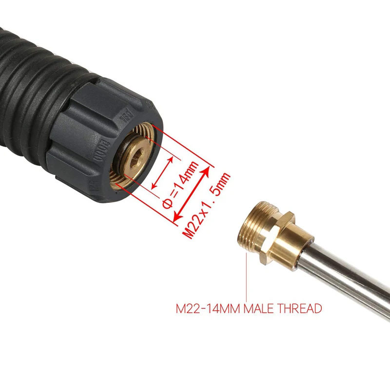 Details about   High Pressure 4000PSI Car Power Washer Gun Spray Wand Lance Nozzle Hose Kit M22 