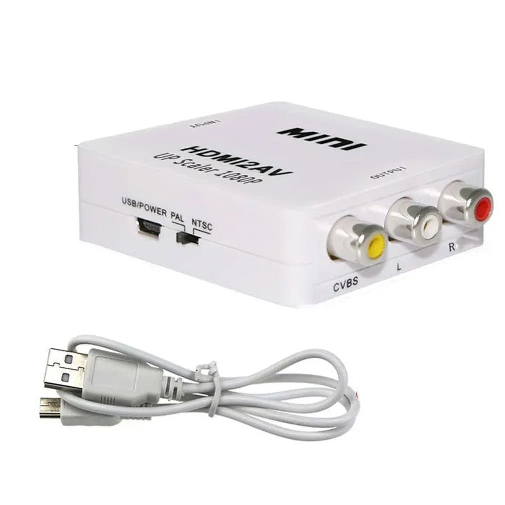 Мини Av к Hdmi 1080P Av к Hdmi hd-конвертер Av к Hdmi поддерживает 1080P передовую обработку сигнала легко носить с собой