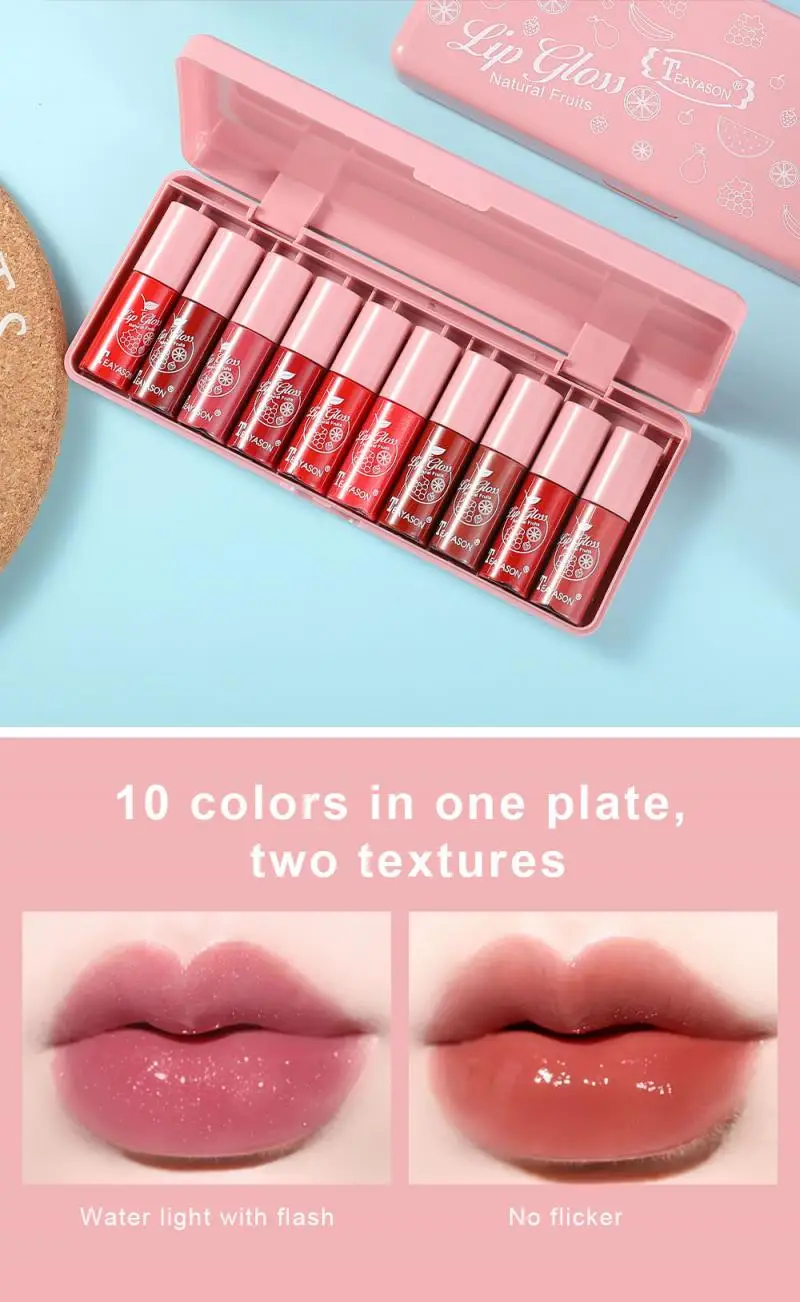 1PC Transparent Pearl Shiny Lip Gloss Cosmetics Matte Air Lip Glaze Set Jelly Lip Tint Liquid Lipstick Beauty Makeup TSLM1