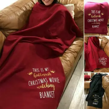 

This is My Hallmark Christmas Movie Watching Blanket Funny Throws Festival Gift Xmas Christmas Polar Fleece Blanket