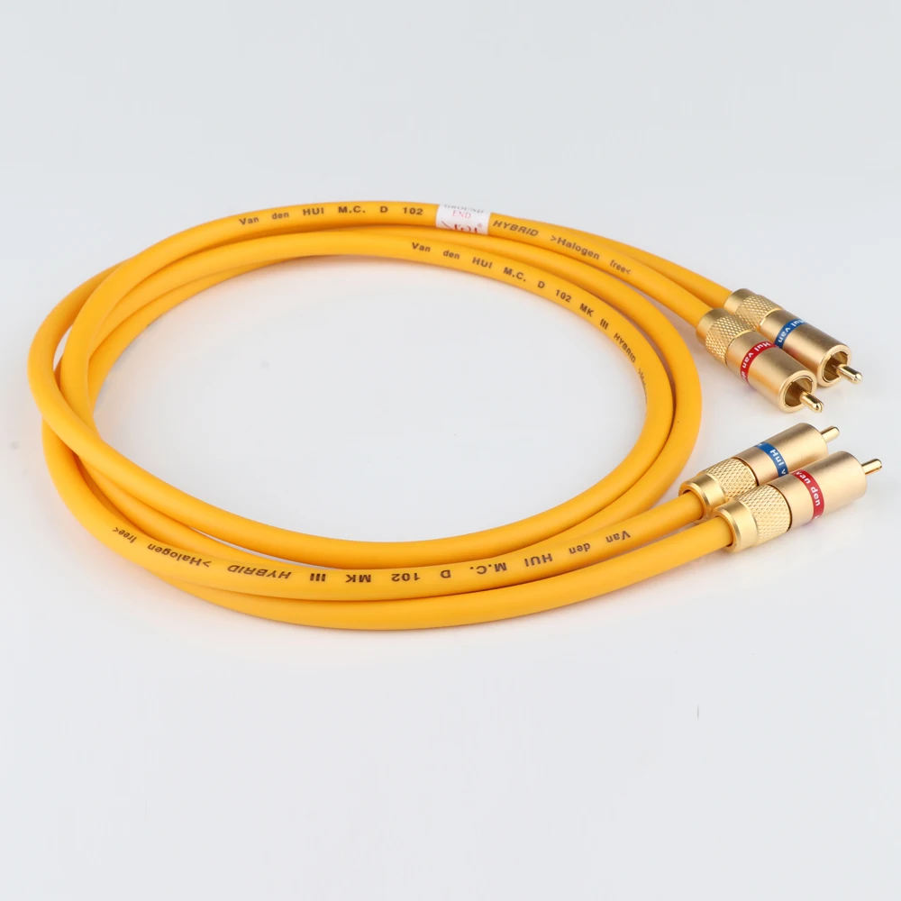 YTER Van Den Hul D 102 III гибридный (галогенный F) аудиокабель RCA Аудио Видео удлинитель один