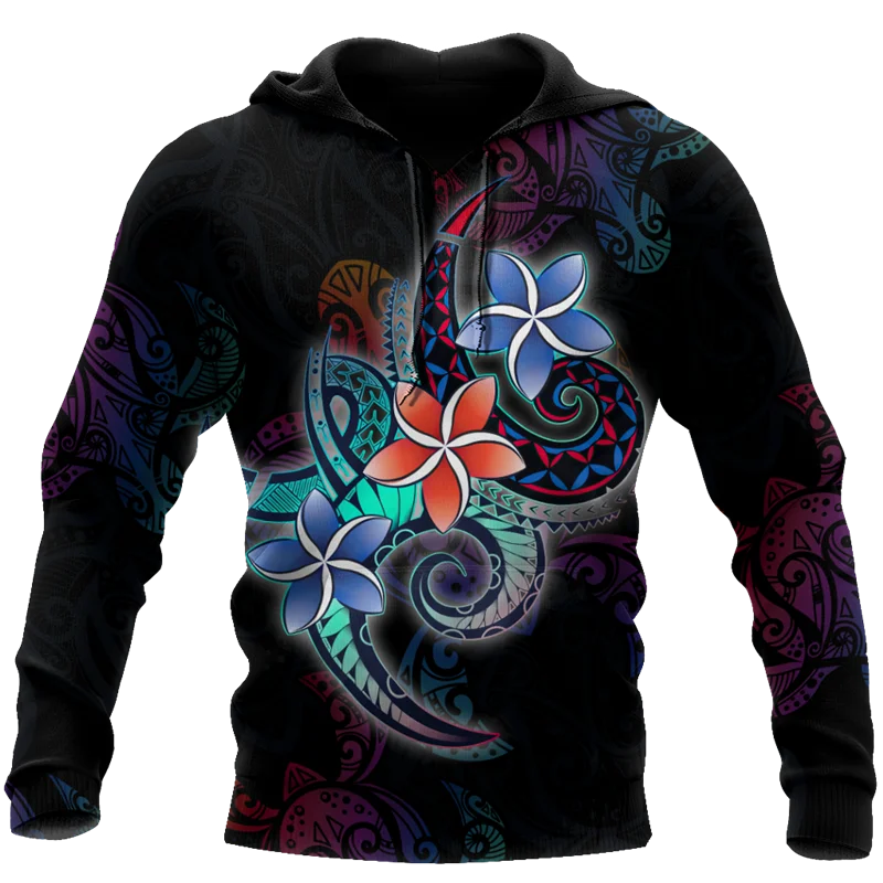 

Новая полинезийская Плюмерия с цветами и черепашкой, 3D принт, унисекс, повседневная толстовка на молнии, Повседневная Уличная Толстовка в стиле хип-хоп