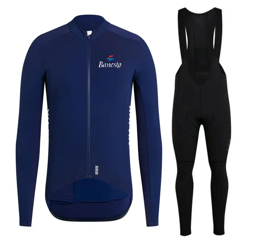 Banesto Pro Cycling Jersey Set Long Sleeve Breathable MTB Bike Wear