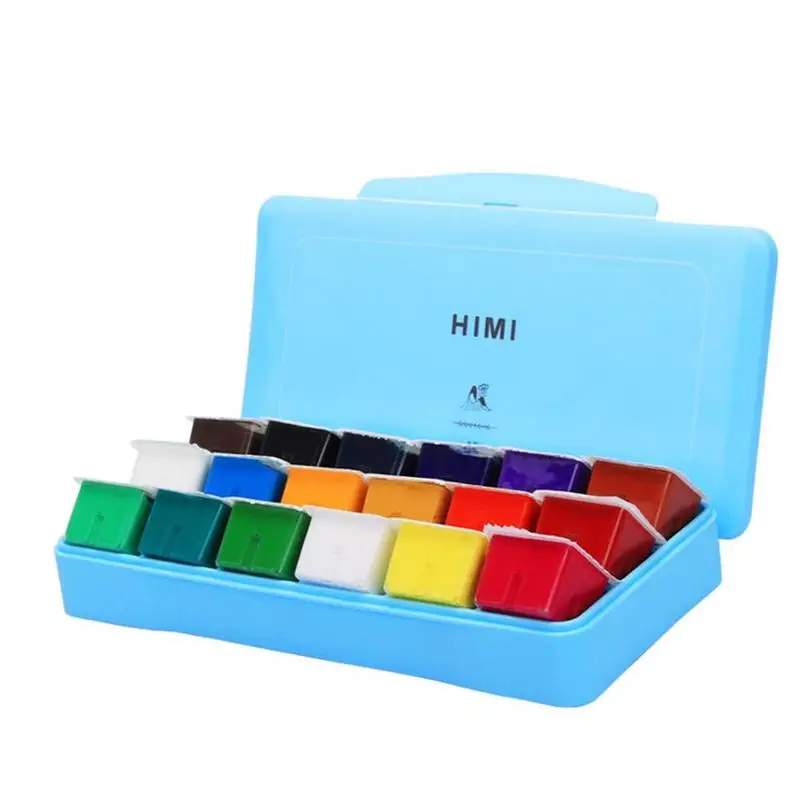 Conjunto de Pintura de Gouache Portátil com Aquarela Estudantes de Pintura de Paleta para Artistas Cores Case Gouache Não-tóxico Novos Y8g5 18 30ml 4 30ml caso portátil com aquarela gouache não-tóxico