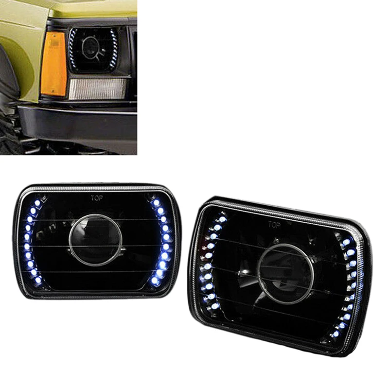 

2Pcs Car White Projector Headlights 20Led Car Headlights Work Lights for Gmc/Savana/Jeep/Mazda/Mercedes H6014/H6052/H6054