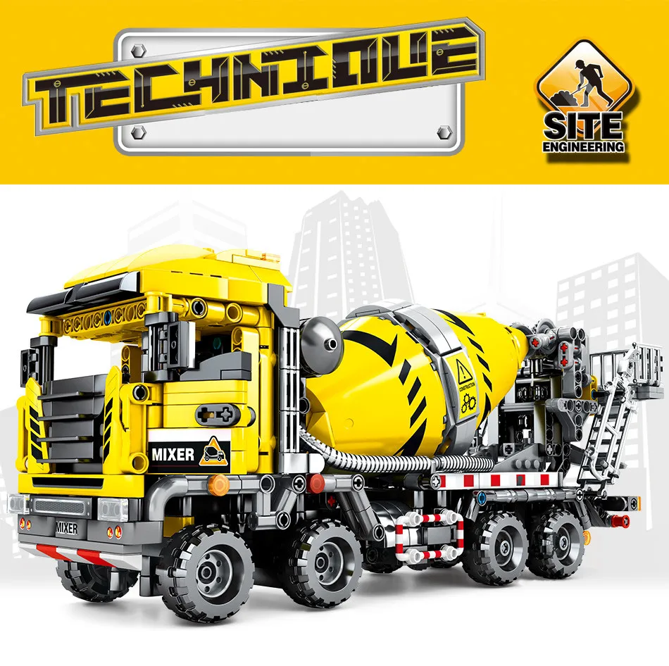 

1143pcs Concrete Mixer Car Building Blocks compatible legoing Technic Engineering CITY Construction Bricks Toys For Children