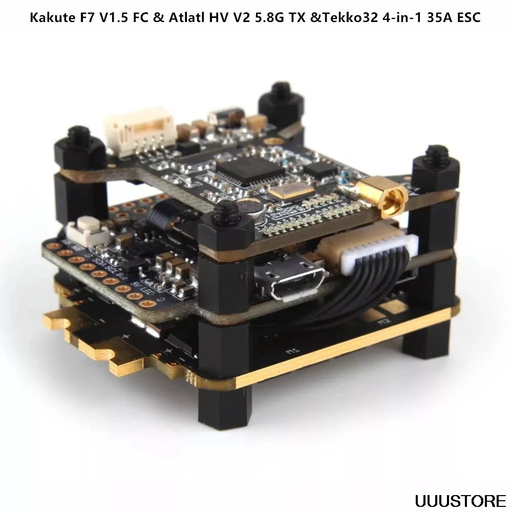 Holybro Kakute F7 V1.5 FC и Holybro Atlatl HV V2 5,8G/видеопередатчиком и Holybro Tekko32 4-в-1 35A ESC комбо для FPV RC