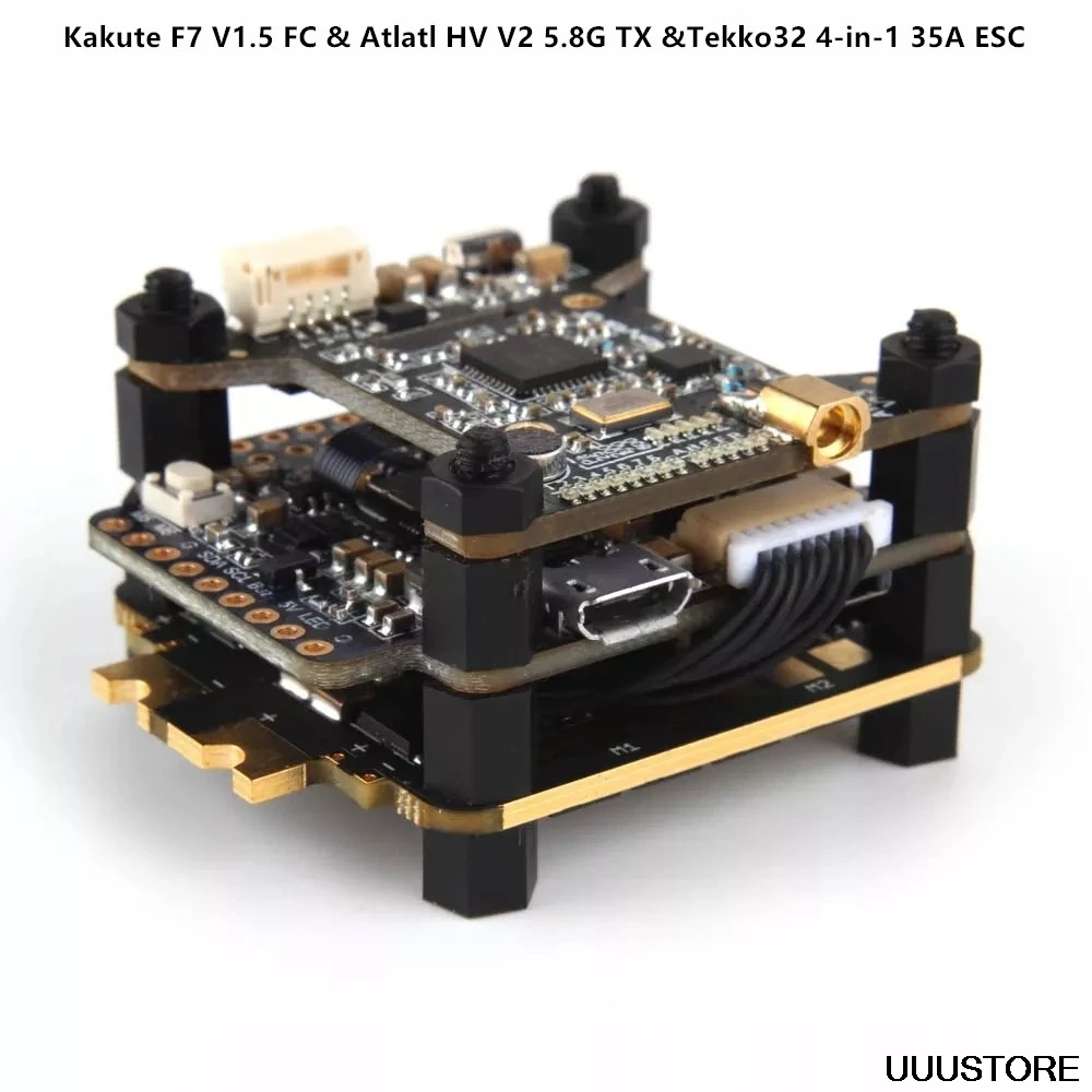 Видеопередатчик Holybro Kakute F7 V1.5 FC & Atlatl HV V2 5 8G и видеопередатчик Tekko32 4 в 1 35A ESC Combo для