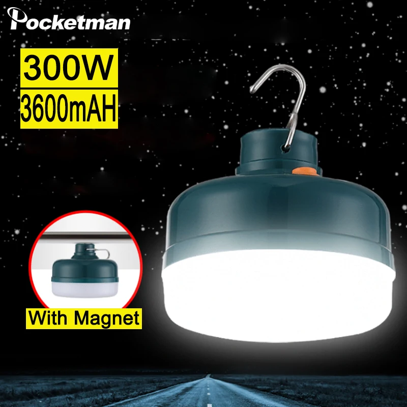 300W USB Rechargeable Mobile LED Lamp Bulbs Emergency Light Portable Hook Up Camping Lights Home Decor Night Market | Освещение