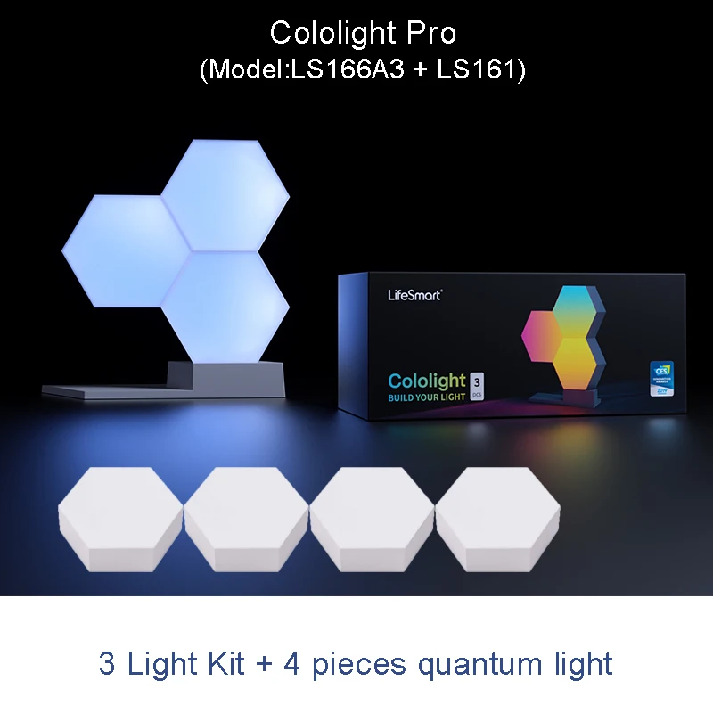7 light bundle LifeSmart светодиодный квантовый светильник умная Геометрическая Сборка DIY лампа WiFi работа с Google Assistant Alexa Colo светильник приложение умное управление - Цвет: 7 light bundle