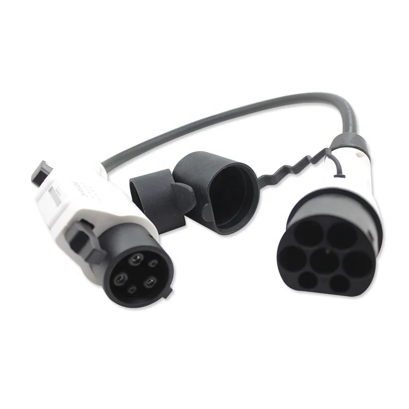 

EV Charging Connector 16A 32A IEC 62196-2 Type 1 to Type 2 Adapter EV Plug Converter