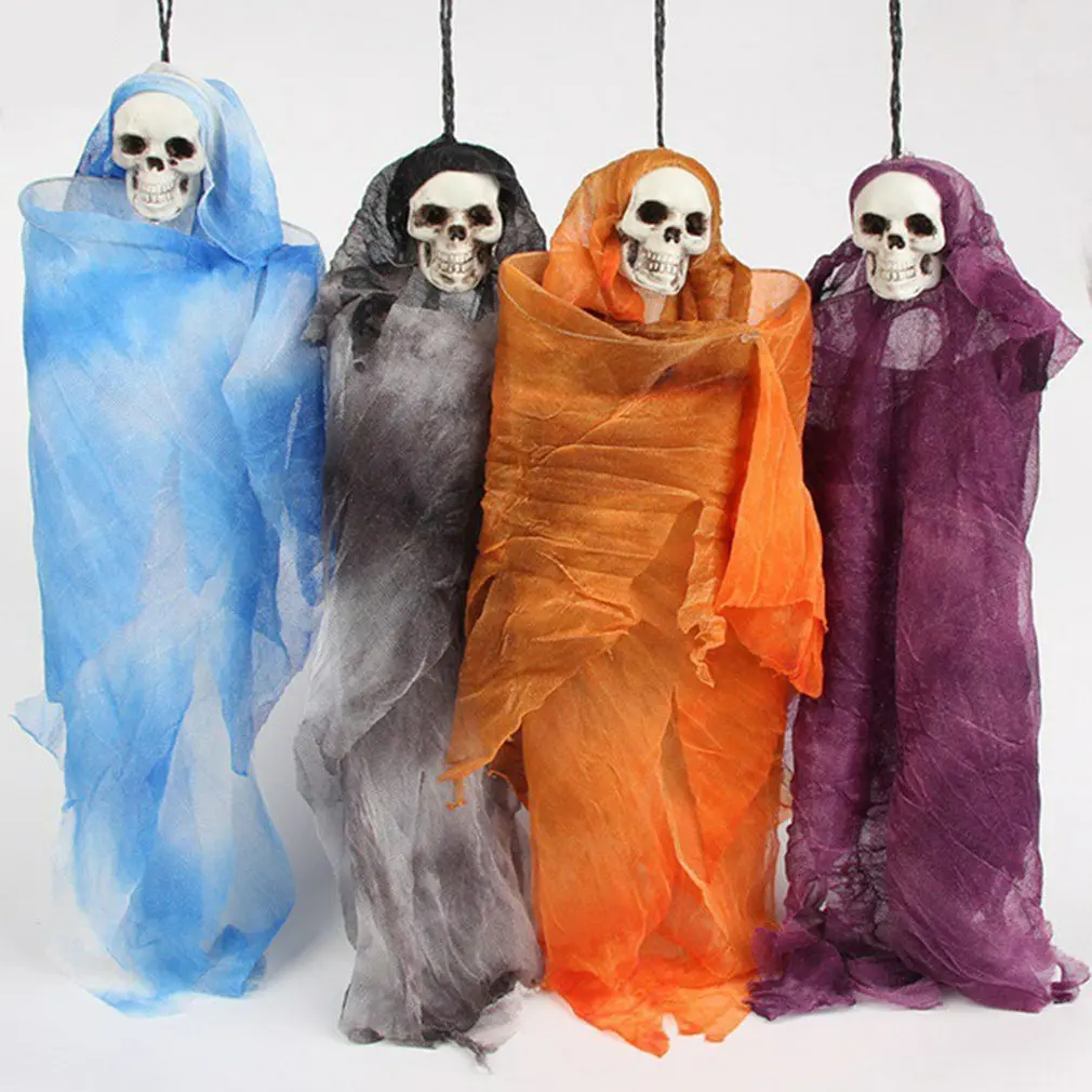 

Latest Halloween Props Scary Ghost Dolls Skull Toys Linen Props Halloween Skull Skeleton Ghost Decoration Horror Toys