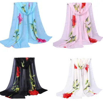 

Are you sure not to click in and see Fashion Women Rose Long Soft Wrap Scarf Ladies Shawl Chiffon Scarf Scarves Purchasing