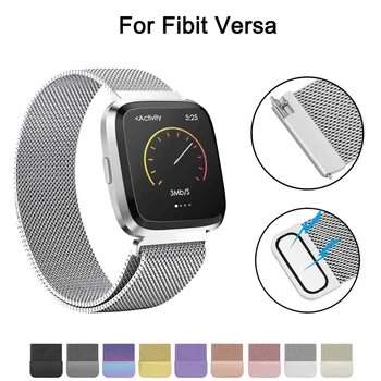 

Stainless Steel Magnetic Milanese Loop Band for Fitbit versa Watch Replacement Wristband metal wrist Strap for Fit bit versa