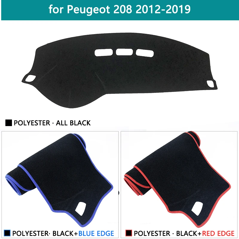 Защитный чехол для приборной панели автомобиля Peugeot 208 2012 ~ 2019|Наклейки на