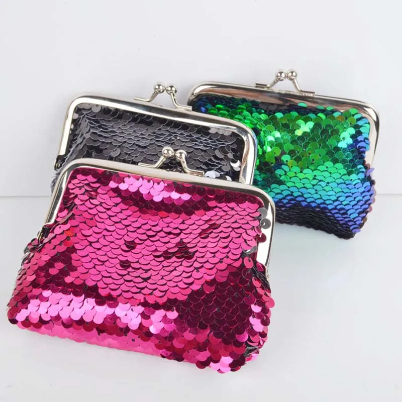 Новый модный мини-кошелек с блестками, дамская сумочка, портативные женские кошельки с блестками, сумка-визитница, маленький карман для