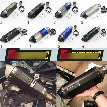 

36-51mm Universal Modified Motorcycle Akrapoviccc Exhaust Muffler Pipe Scooter Pit Bike Dirt Motocross For R1 R3 R6 ER6N CBR250R