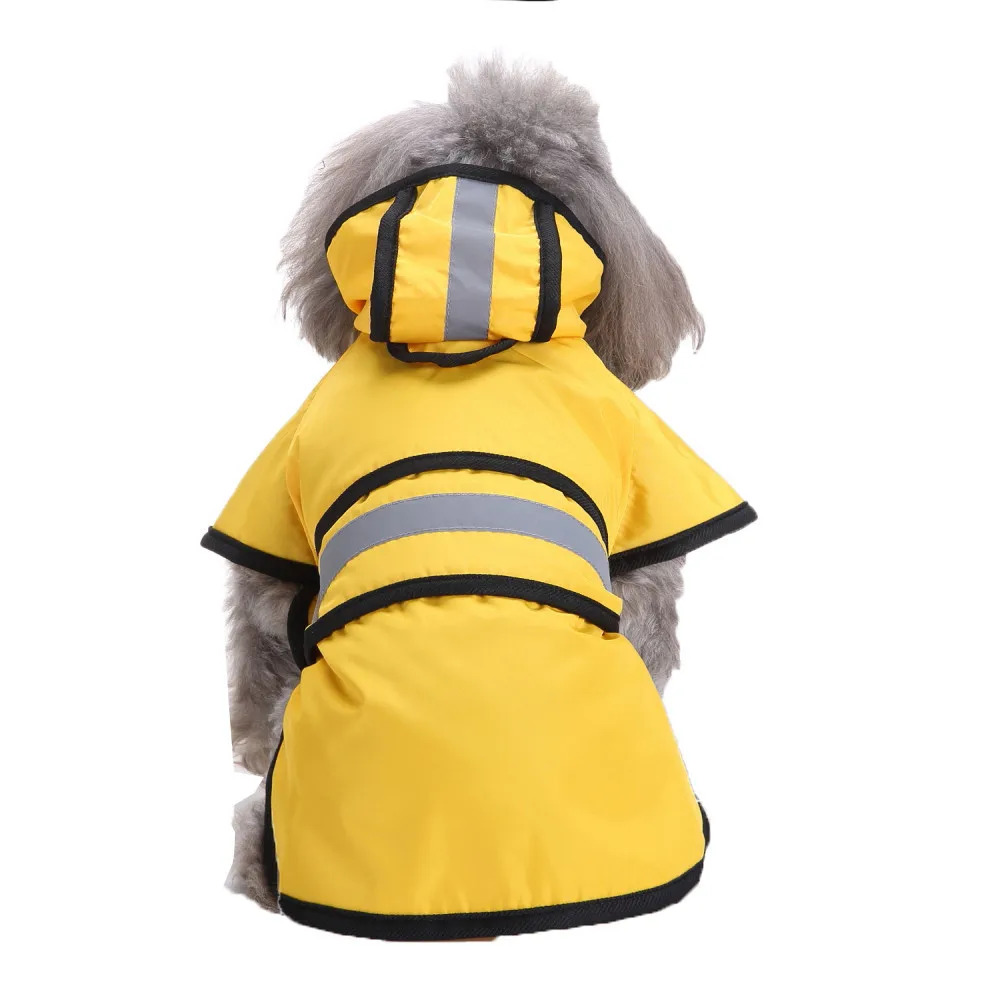 Водонепроницаемый дождевик с капюшоном для питомцев, водонепроницаемая куртка для щенков, уличная куртка, лыжный костюм, Impermeabile per animali domestici* 5