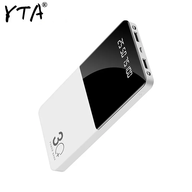30000mAh внешний аккумулятор ультра тонкий портативный зарядное устройство со