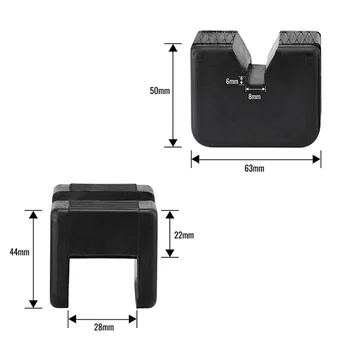 

2pcs Jack Pad For Jack Stand 2-3 Ton Universal Rail 63*44*55mm Equipment