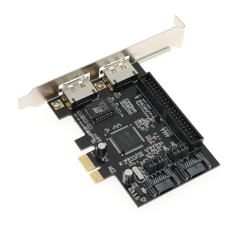 Комбо 2 порта SATA 2,0+ IDE+ 2 порта eSATA PCI-e PCI express RAID контроллер карты SATA IDE PCI e адаптер
