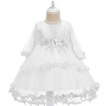 

Baby Girl Christening Princess Dresses For Infant 1 Year Birthday Party Dress Newborn Baby Easter Lace Tutu Clothing